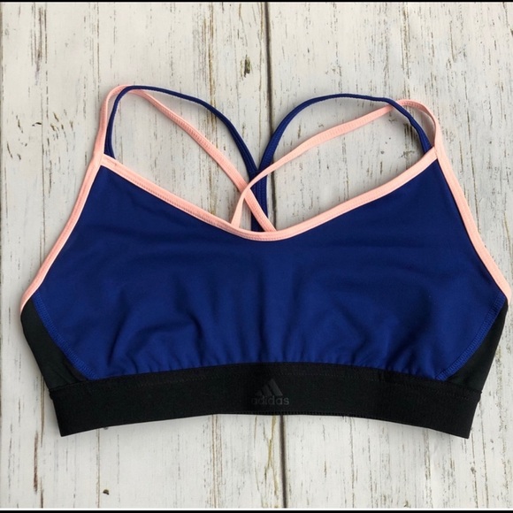 Adidas Blue Sports Bra Size Small - Picture 1 of 2